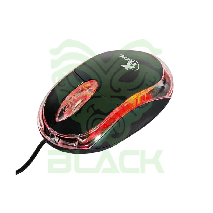 MOUSE X-TECH OPTICO CON CABLE RETRACTIL