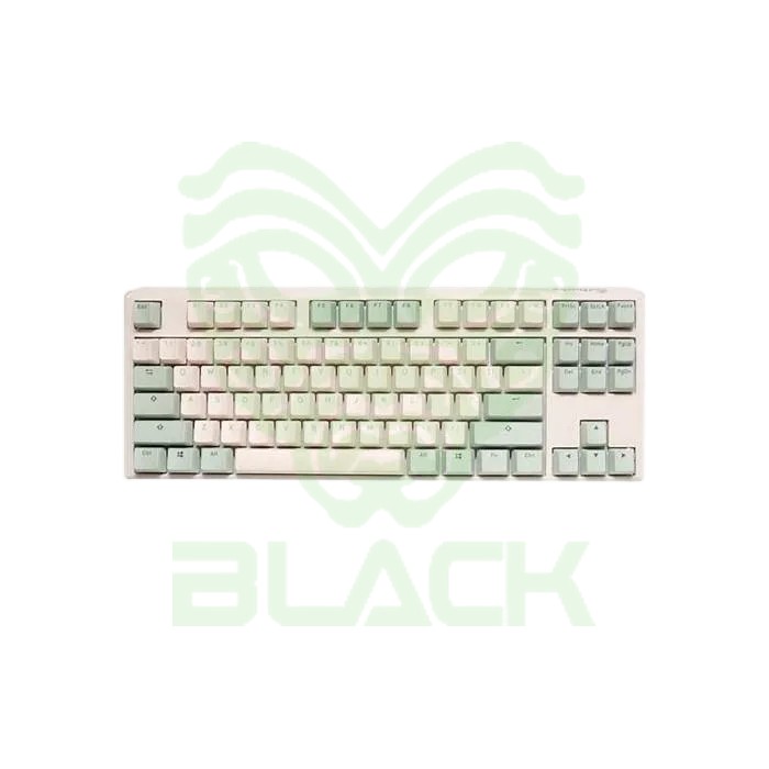 TECLADO MECANICO DUCKY ONE 3 MATCHA TKL HOTSWAP DOUBLE SHOT PBT QUACK CHERRY MX SILENT RED