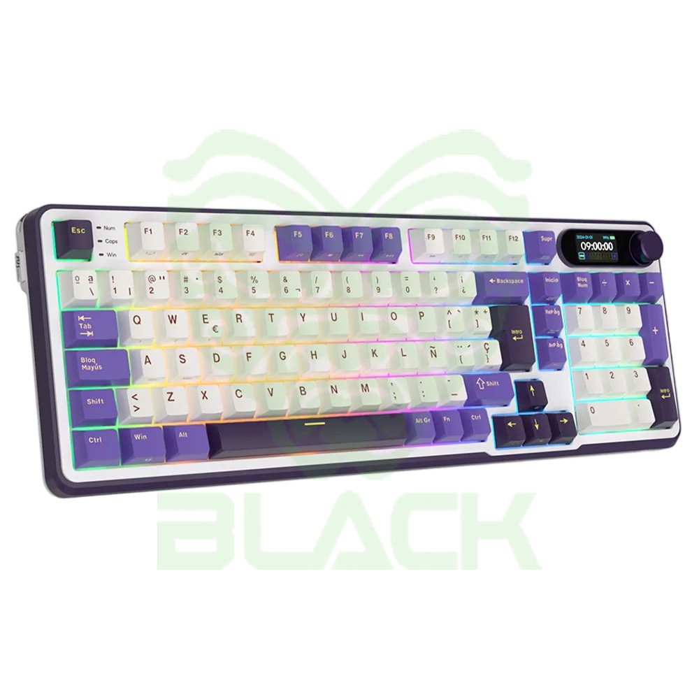 TECLADO ROYAL KLUDGE RKS98 WIRELESS BLACKBERRY SWITCH CHARTREUSE 96%