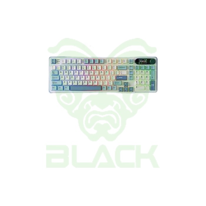 TECLADO ROYAL KLUDGE RKS98 WIRELESS PHANTOM SWITCH CHARTREUSE 96%