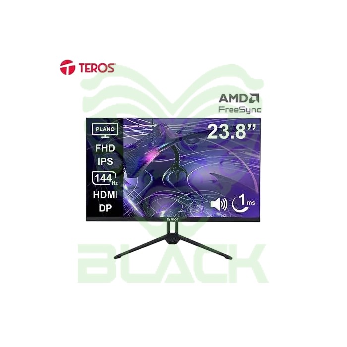MONITOR TEROS TE-2417S GAMING 23,8" PLANO IPS FHD (1920X1080) 144HZ 1MS FICHA USA
