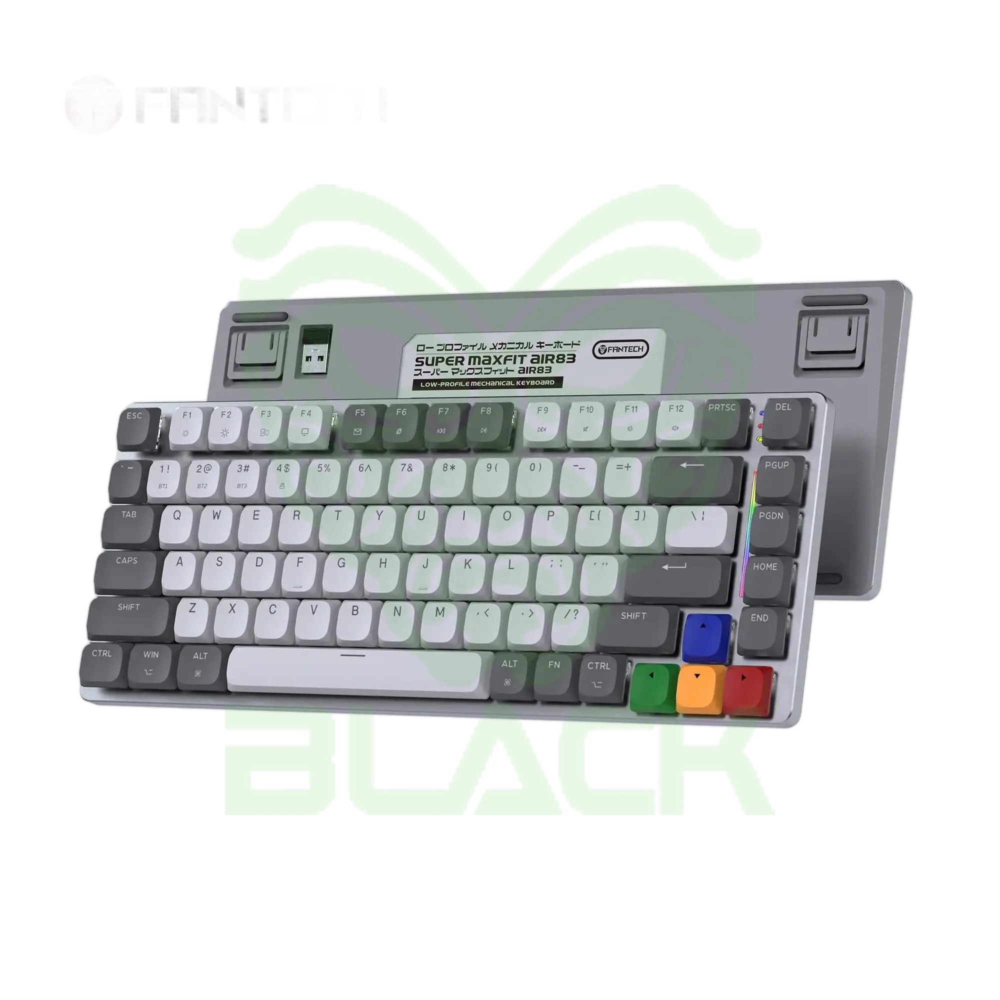 TECLADO MECÁNICO INALAMBRICO FANTECH MAXFIT AIR83 MK915 SUPER MAXFIT - GREY (RED SWITCH)
