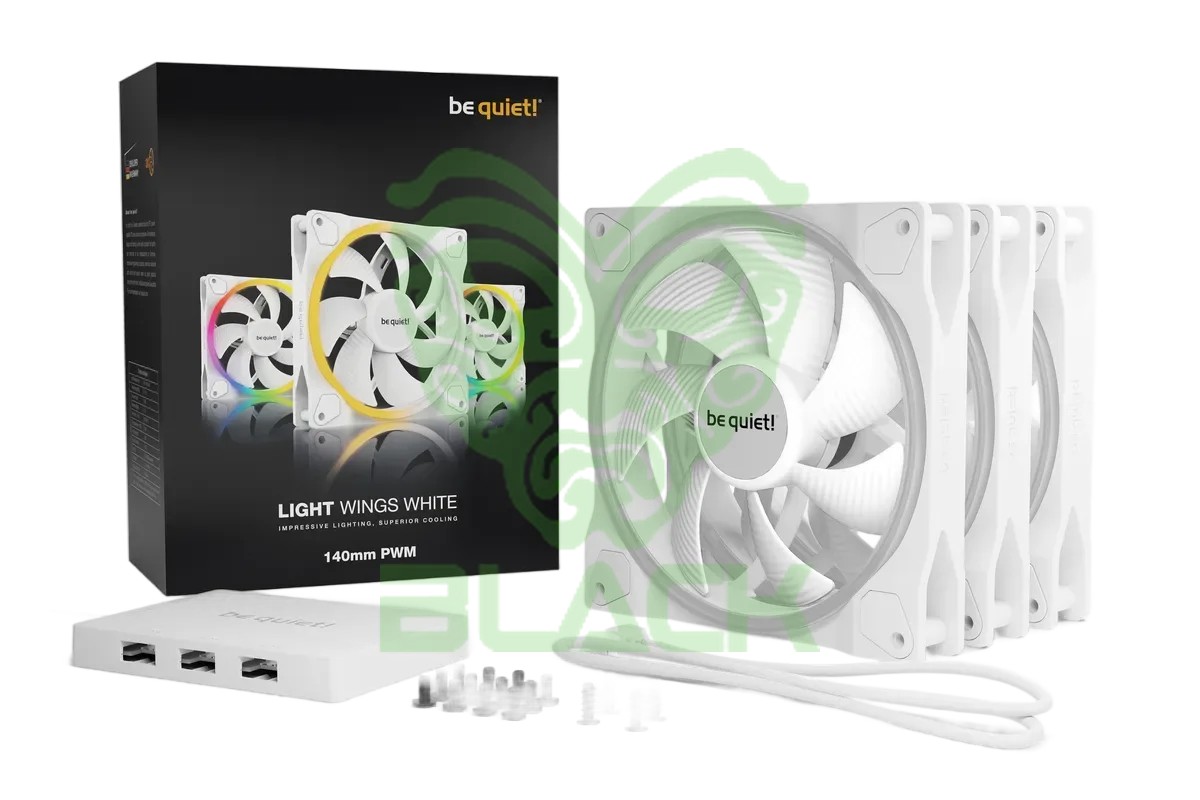 COOLER FAN BE QUIET! LIGHT WINGS 140MM WHITE ARGB PWM HIGH-SPEED KIT X3