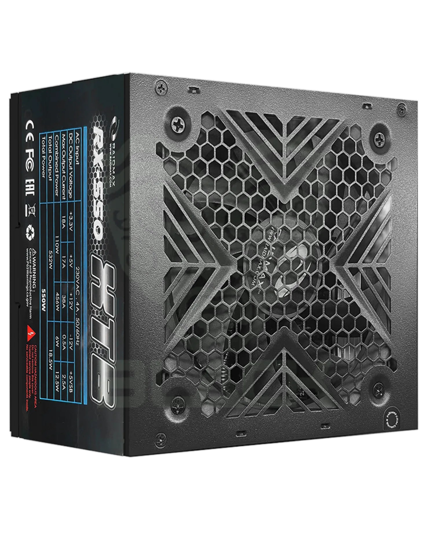 FUENTE GAMER 550W RAIDMAX XTB