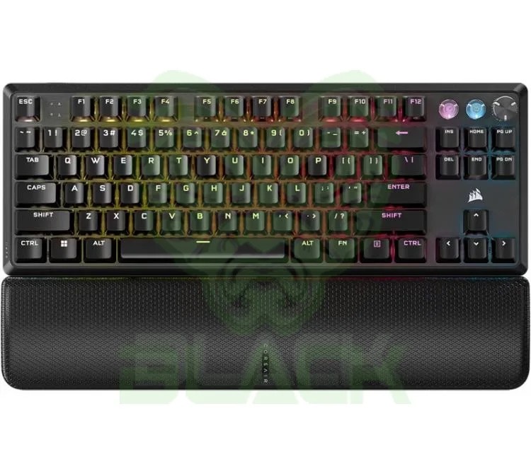 TECLADO MECANICO CORSAIR K70 PRO TKL 8K HYPER POLLING HALL EFFECT BLACK RGB