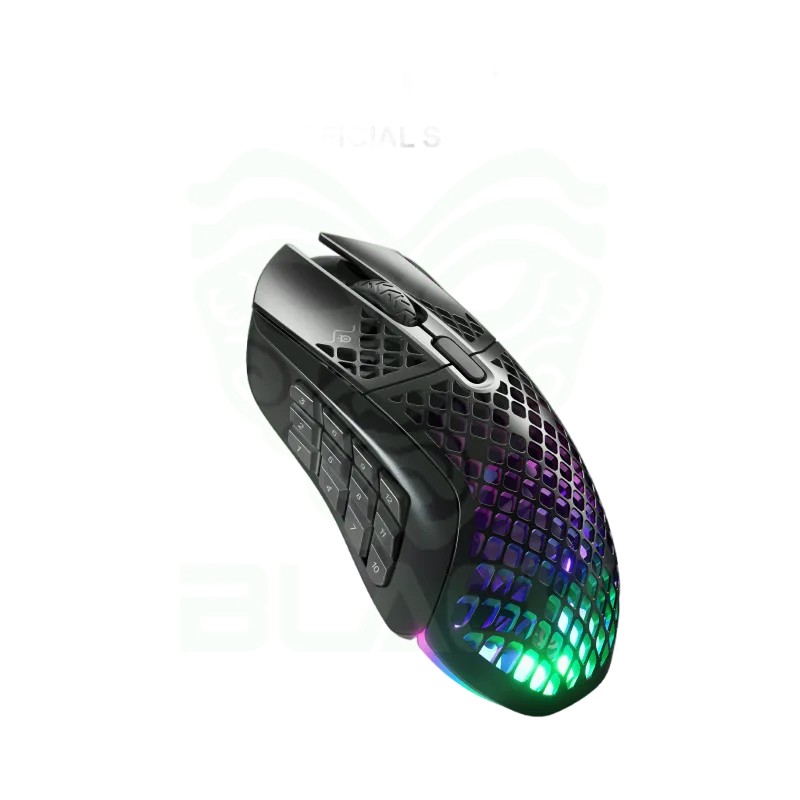 MOUSE STEELSERIES AEROX 9 MOBA/MMO WIRELESS 2.4GHZ BLUETOOTH ULTRA LIGHTWEIGHT AQUABARRIER IP54 SENSOR TRUEMOVE AIR RGB 89G 180HS
