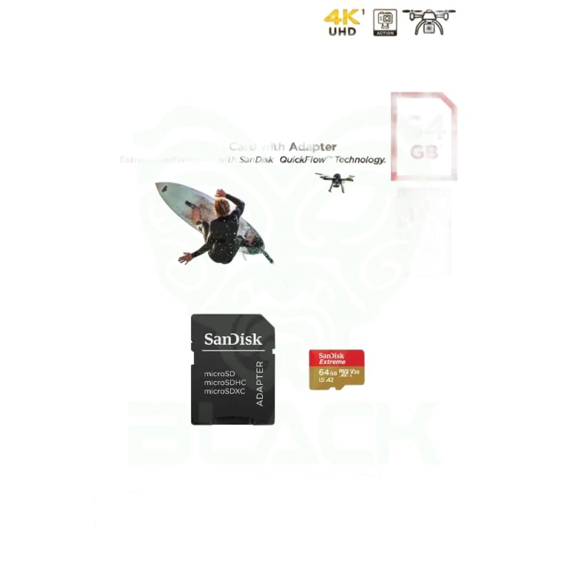 MEMORIA MICRO SD 64 GB SANDISK EXTREME CON ADAPTADOR