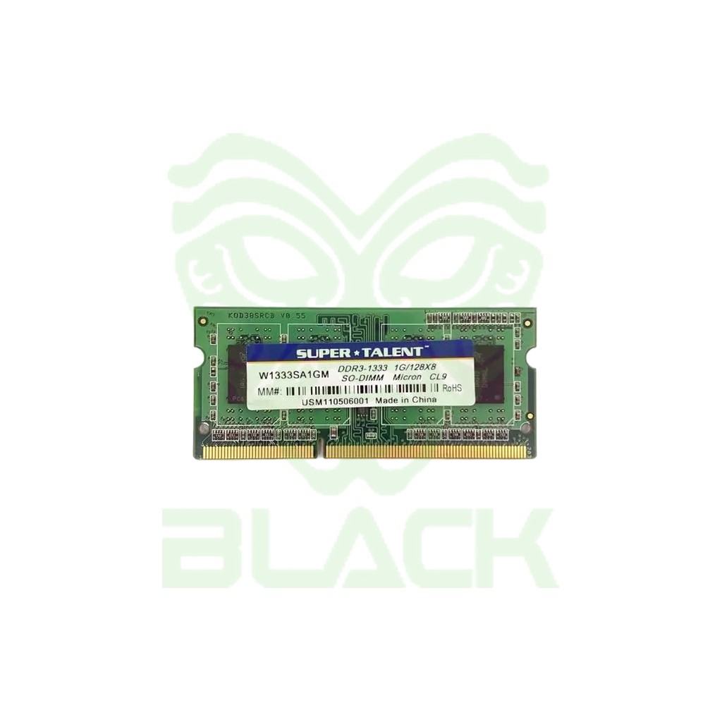 MEMORIA RAM SODIMM DDR3 SUPER TALENT 1 GB 1333 MHZ