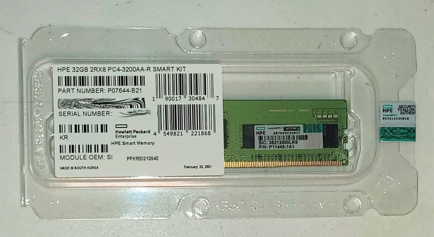 DDR4 32GB HPE 2rx4 Pc4-3200aa-r Smart Kit AMD