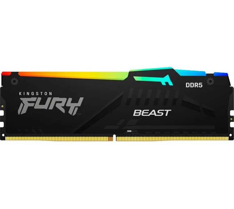 MEMORIA KINGSTON DDR5 16GB 6000MHz Fury Black RGB CL36 AMD Expo