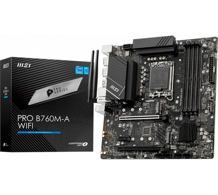 Mother MSI Pro B760M-A WIFI DDR5 1700 (12va/13va/14va Gen) (9572)