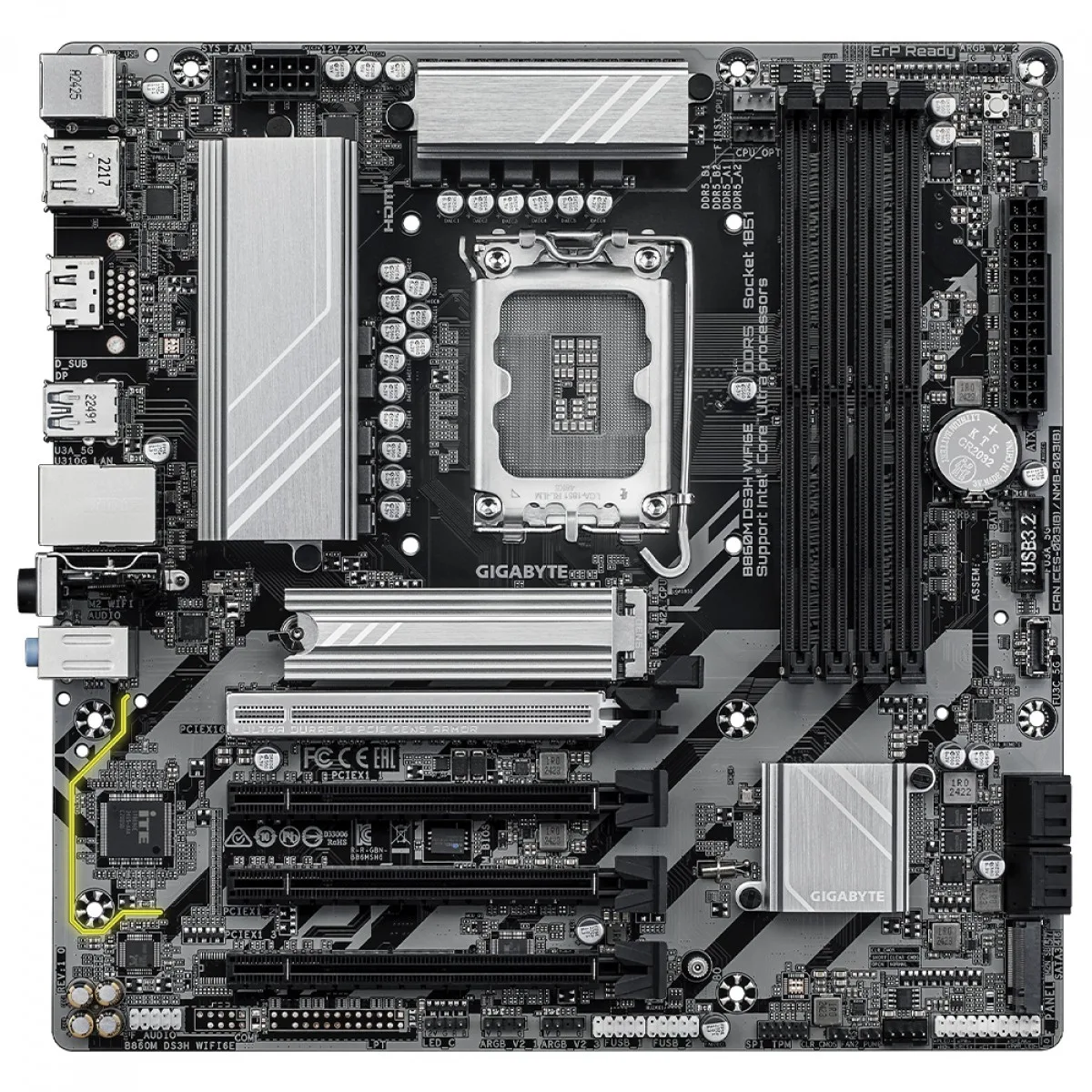 MOTHER GIGABYTE B860M DS3H WIFI6E DDR5 1851 (SERIE ULTRA) (6815)