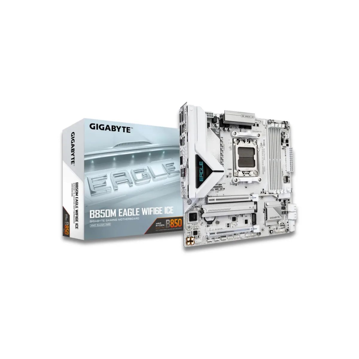 MOTHER GIGABYTE B850M EAGLE WF6E ICE DDR5 AM5 (SERIE 7000/8000)(1789)