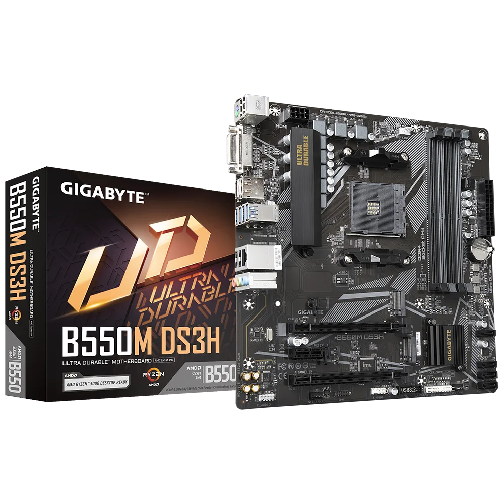 MOTHERBOARD GIGABYTE B550M DS3H AC R2 AM4 DDR4