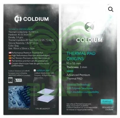 Thermal Pad Coldium 95x55 3mm 17W/mk