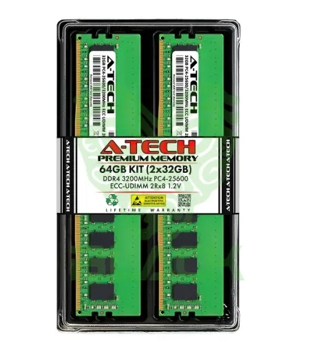Memoria RAM DDR4 ECC A-Tech 64 GB KIT 3200 Mhz