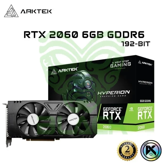 PLACA DE VIDEO ARKTEK GEFORCE RTX 2060 6GB GDDR6