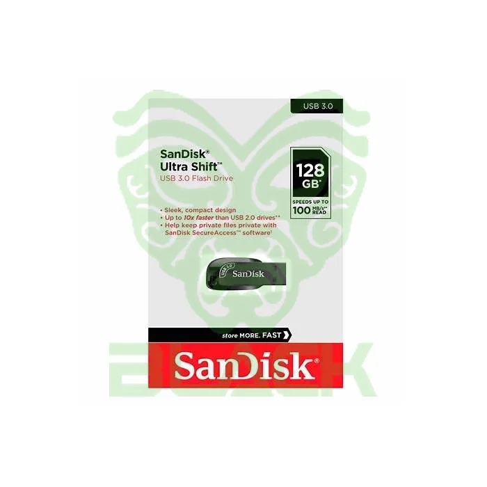 PENDRIVE SANDISK ULTRA SHIFT 128GB - 3.0 NEGRO