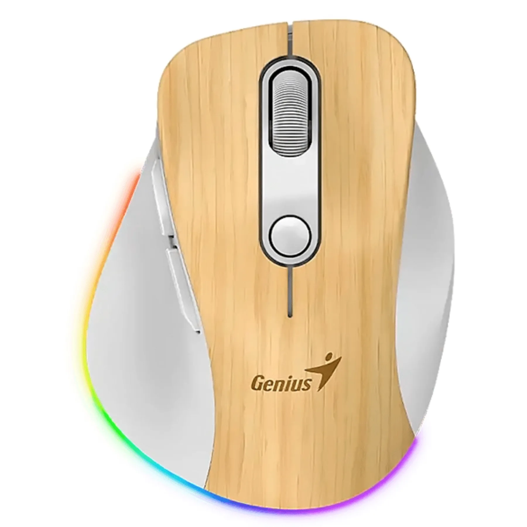 Mouse Wireless Mini Genius Ergo 9000s Pro Recargable Pine/Wood