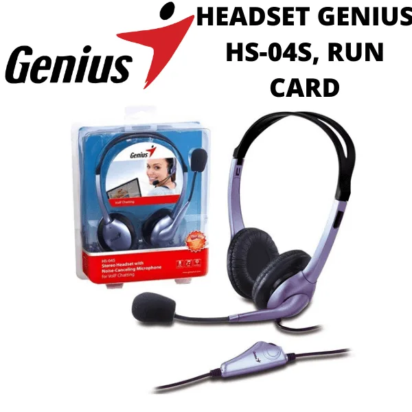Auricular + Mic Headset Genius HS-04S Dual Plug