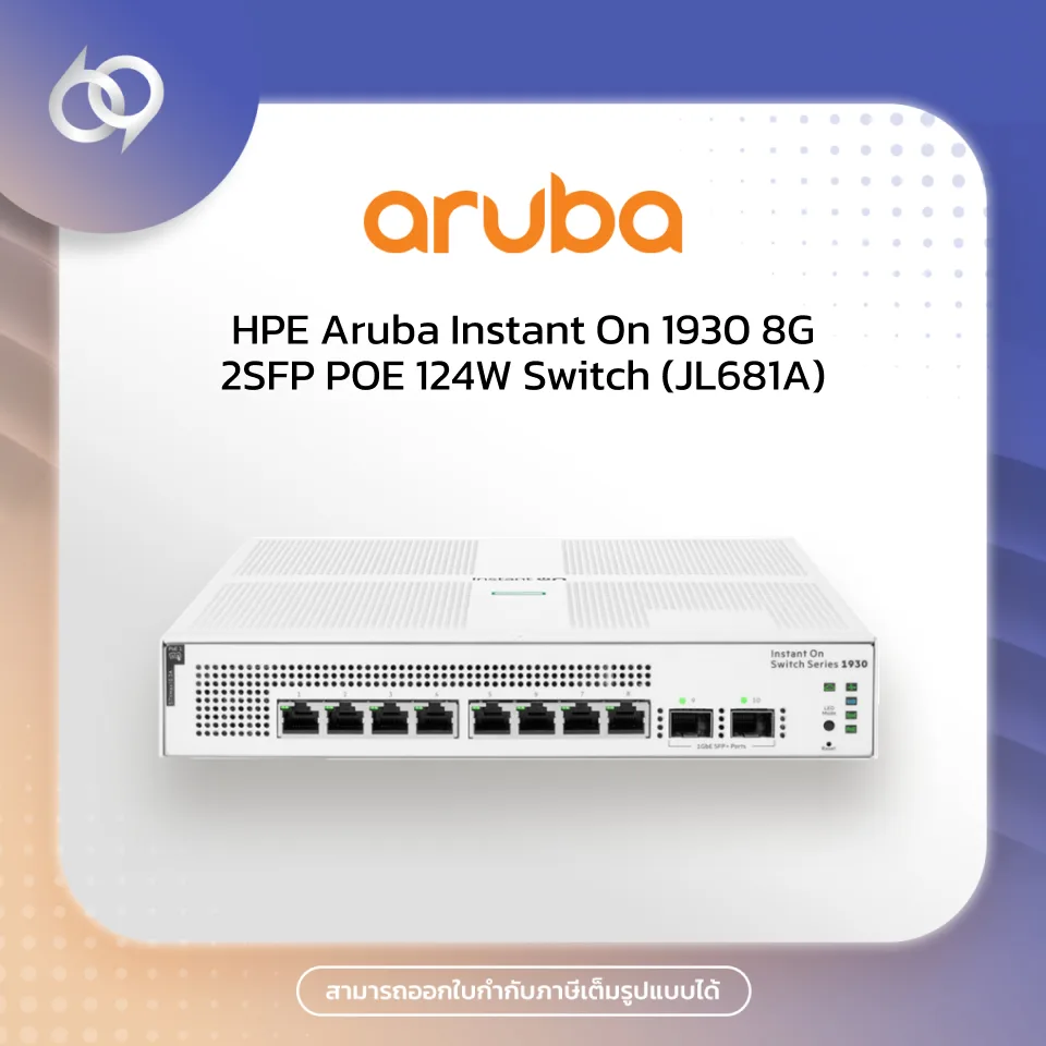 Switch Aruba Instant On 1930 8g 2sfp Poe 124w