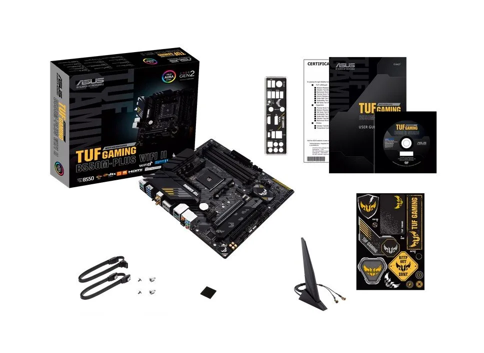 Combo Mother ASUS TUF Gaming B550M-PLUS WIFI II + Monitor 27