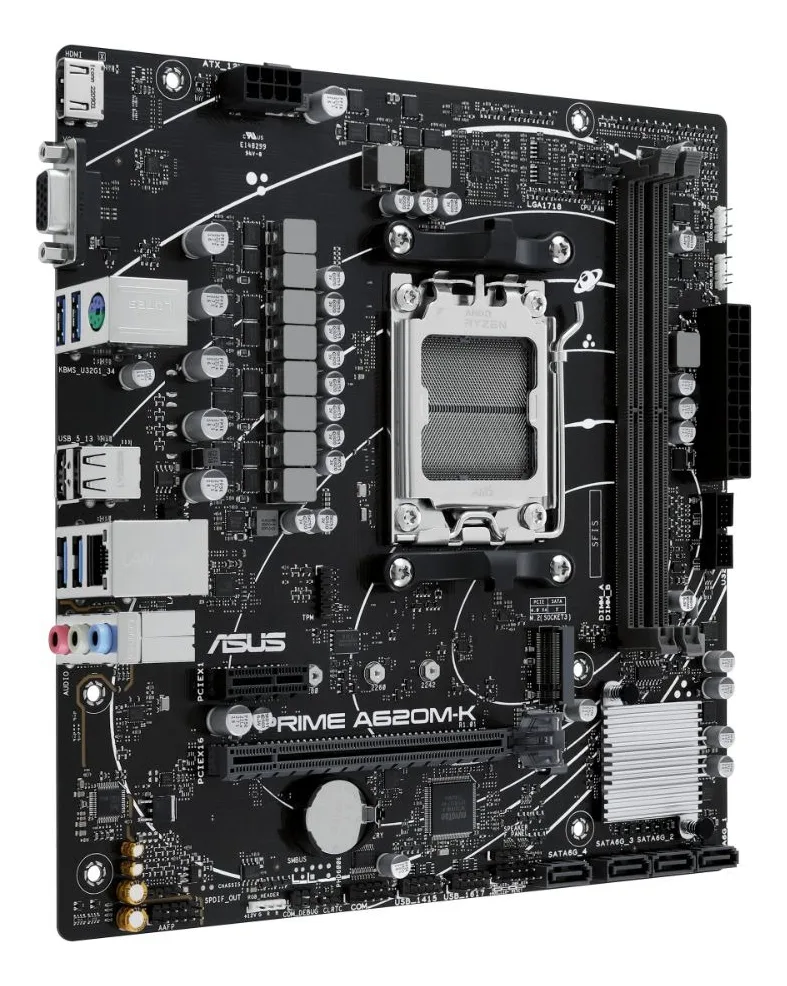 Kit Mother ASUS Prime A620M-K   + Procesador AMD Ryzen 5 8500g 5.0GHz Turbo AM5 + Wraith Stealth Cooler