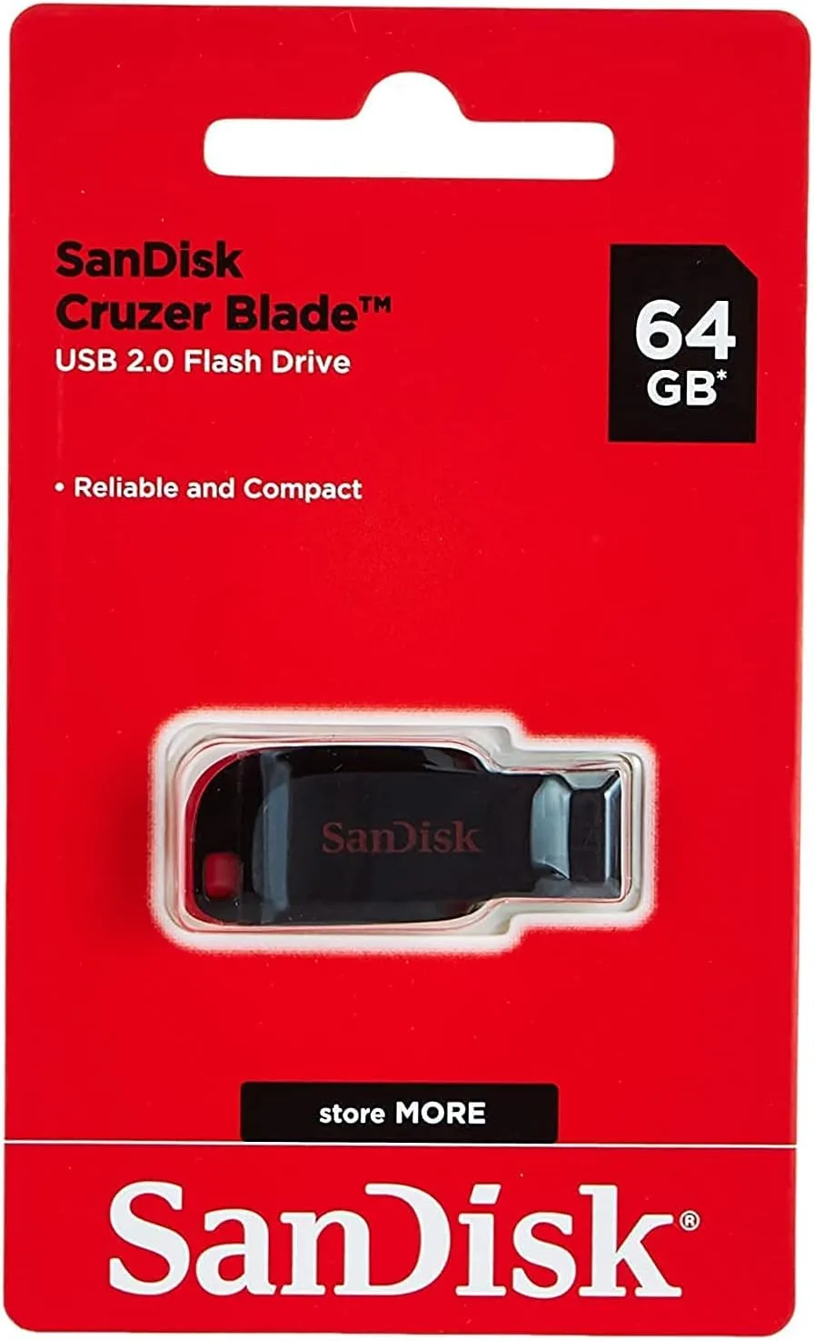 Pen Drive 64GB Sandisk Cruzer Blade Cz50
