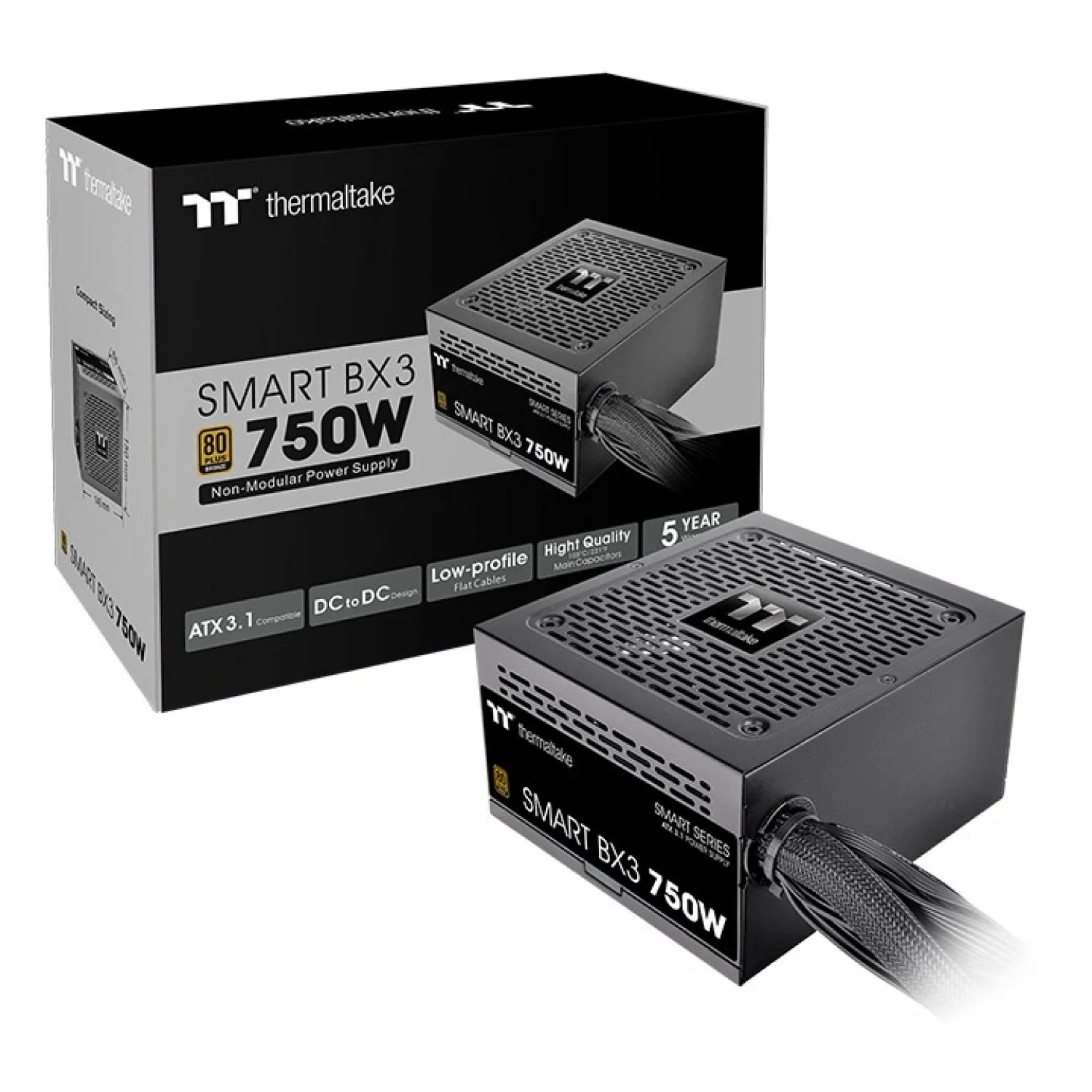 Gabinete C/Fuente Thermaltake S200 + Bx3 750w 80 Plus Bronze (white Edition)
