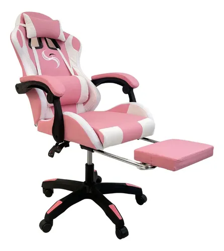 Silla Gamer Syx GC-S02 Pk Wh Rosa Blanco RGB