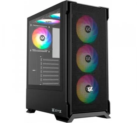 Combo Xyz Gabinete Airone 300-X Mesh 6x Fans ARGB Usb-c + Fuente 650w 80 Plus Bronze ARGB Phantom
