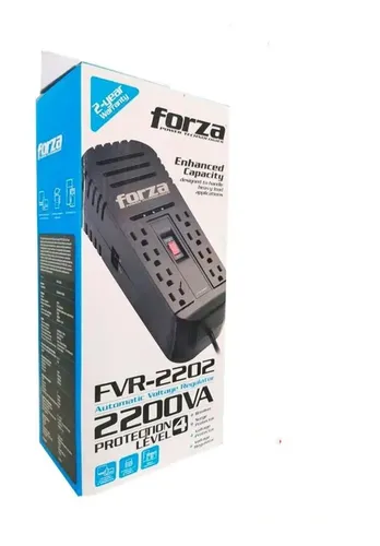 Regulador Voltaje 2200va/1100w Forza FVR-2202A 6out220v Iram