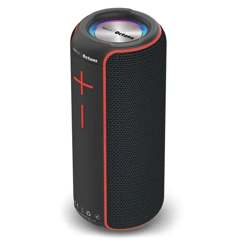 Parlante Foxbox Warp Octans Negro Y Rojo