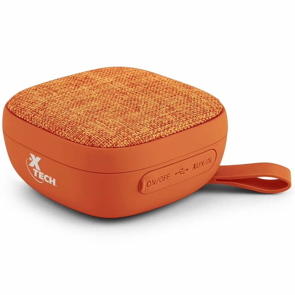 Parlante Mini  X-tech Portatil Naranja C/Bluetooth