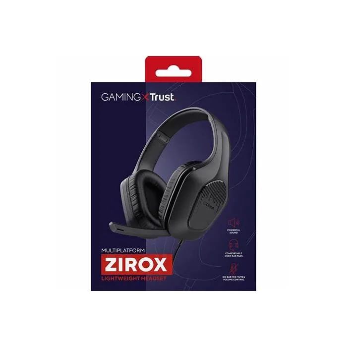 Auricular Gamer Trust Zirox Black Gxt415