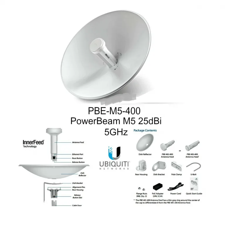 Ap Out.ubiquiti 5GHz Powerbeam 25 Dbi 400 Mw Giga