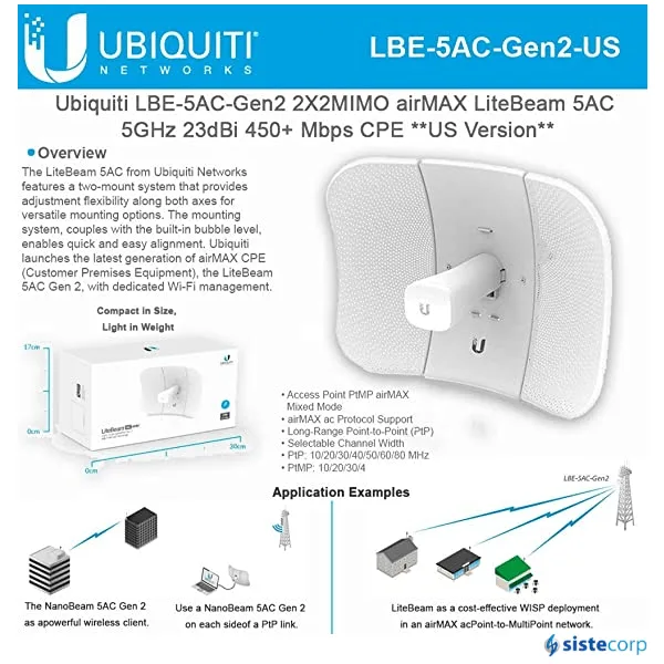 Ap Out.ubiquiti 5GHz Litebeam Ac 23 Dbi Gen2