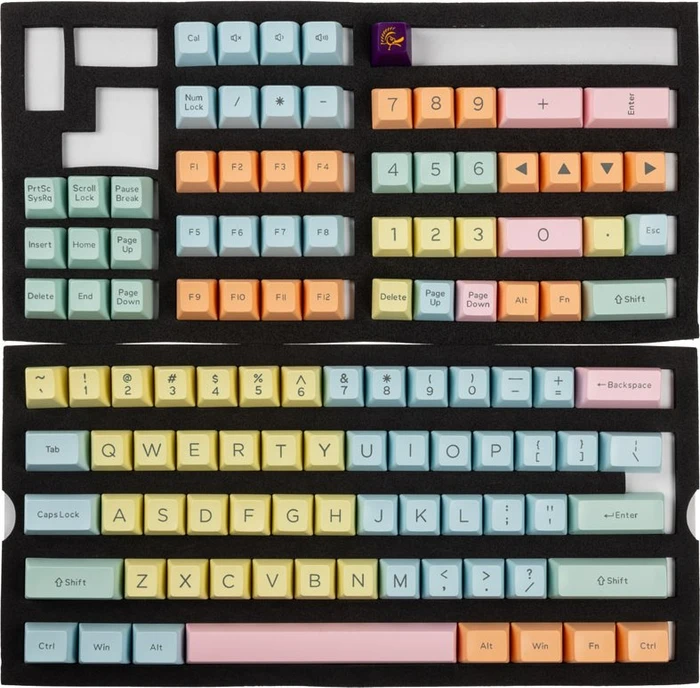 Set De Teclas Ducky Cotton Candy 108 Teclas Double Shot Keycap