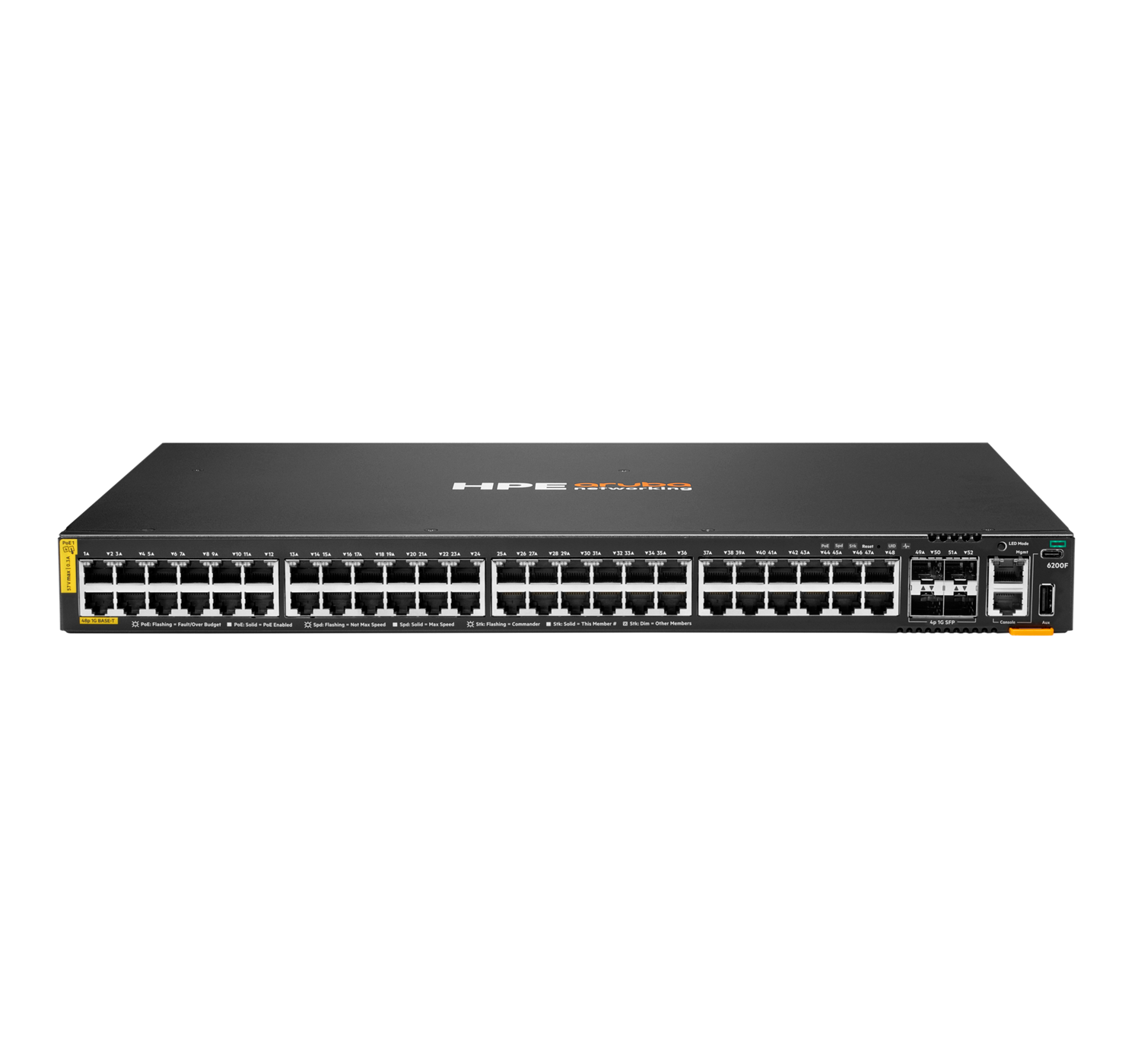 Switch 48p Aruba 6200f Cl4 Poe+ 4sfp+ 370w