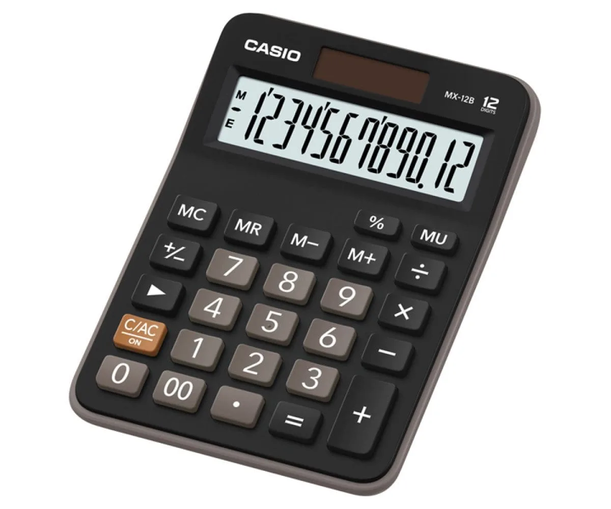 Calculadora Casio (mx-12b) 12 Digitos Black