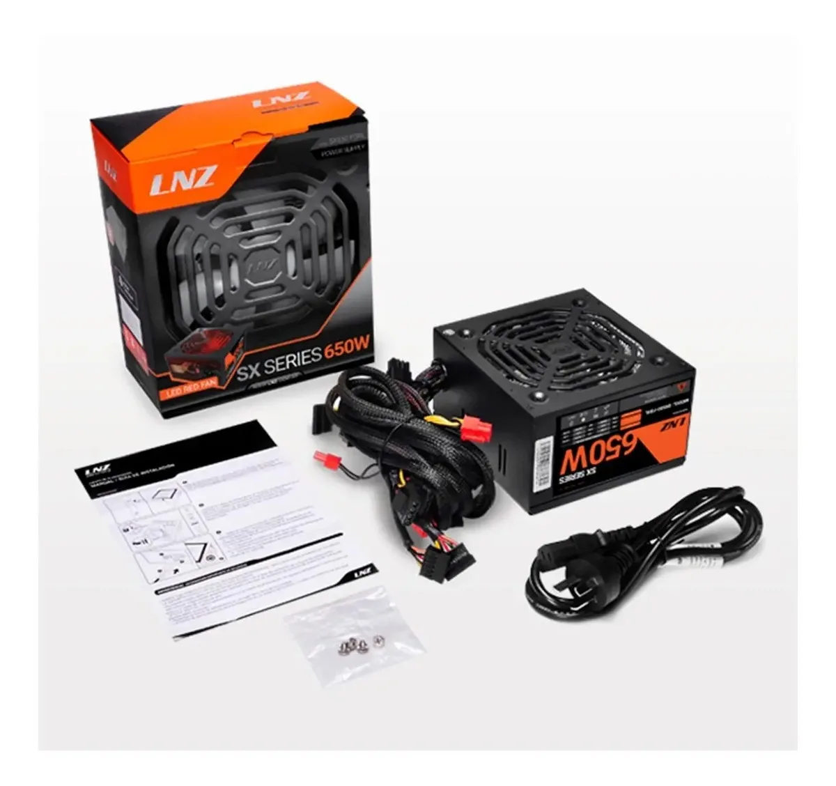 Fuente Lnz PX650-GZ 120mm Red Fan