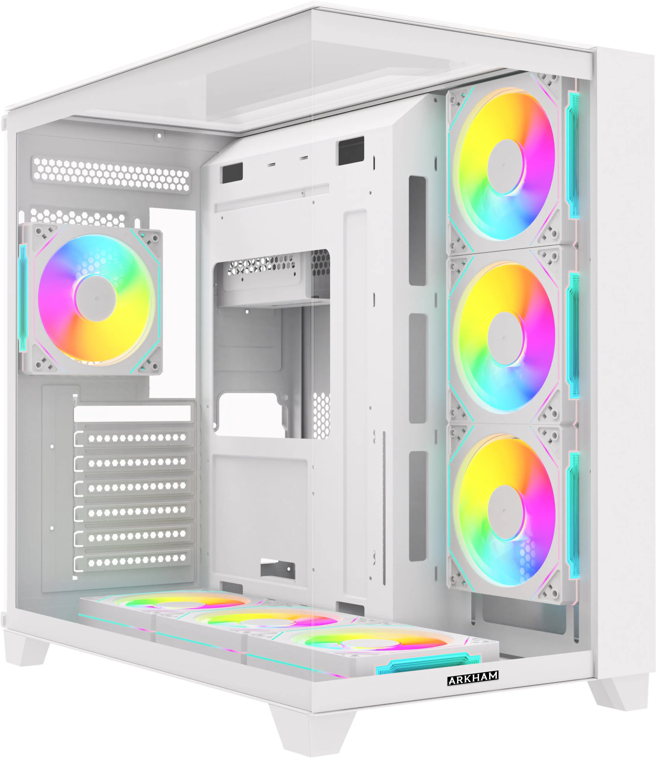 Gab Arkham Minor Wh Blanco 7*fan ARGB ATX