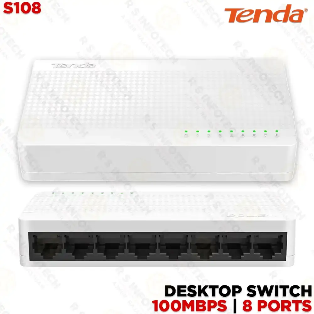 Switch 8 Puertos Tenda S108 10/100mbps Fast Ethernet