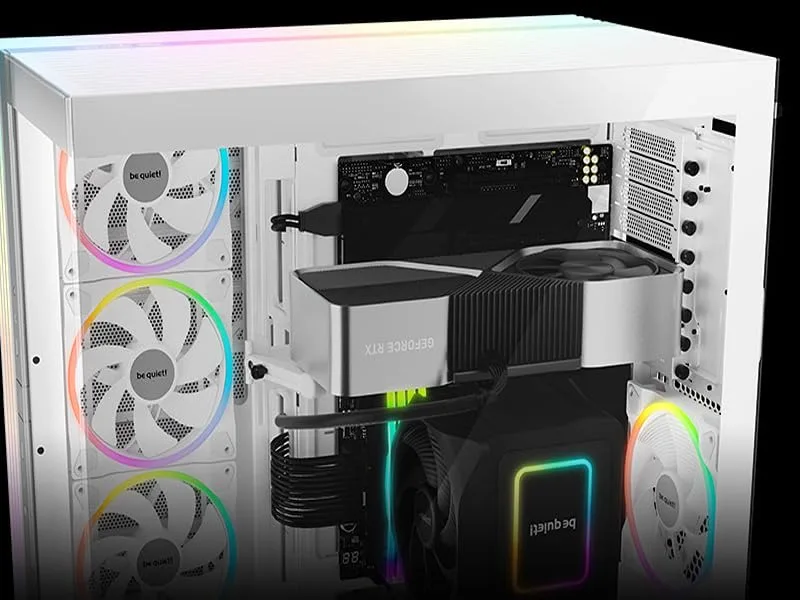 Gabinete Be Quiet! Light Base 900 Dx White ARGB E-atx Black Vidrio Templado Back Connect Usb-c 3.2 Gen2 Inc. Controladora