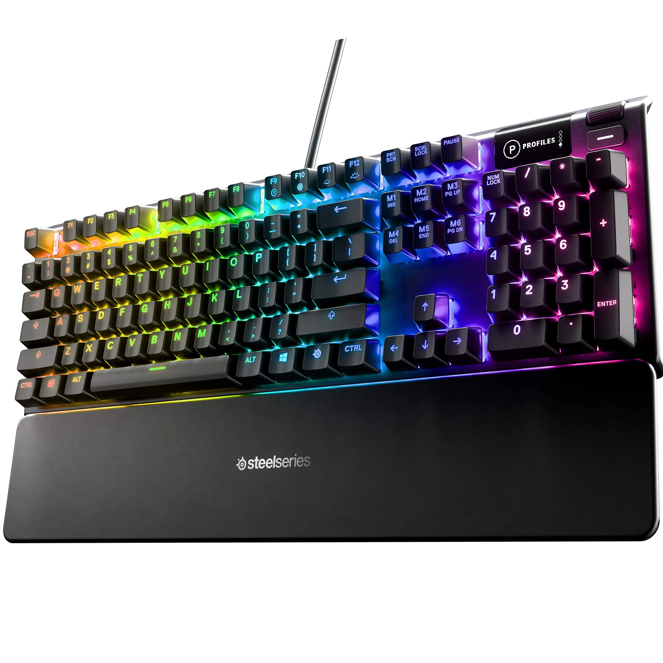 Teclado Mecanico Steelseries Apex 5 Oled Smart Display Switch Hybrid Blue RGB