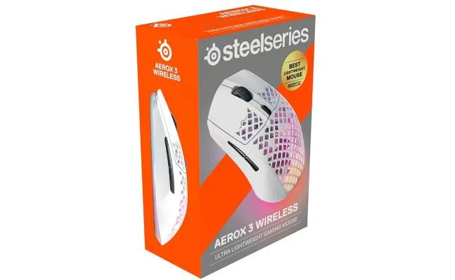 Mouse Steelseries Aerox 3 Gen2 Wireless 2.4GHz Bluetooth Polling 4k Sensor Truemove 26k White