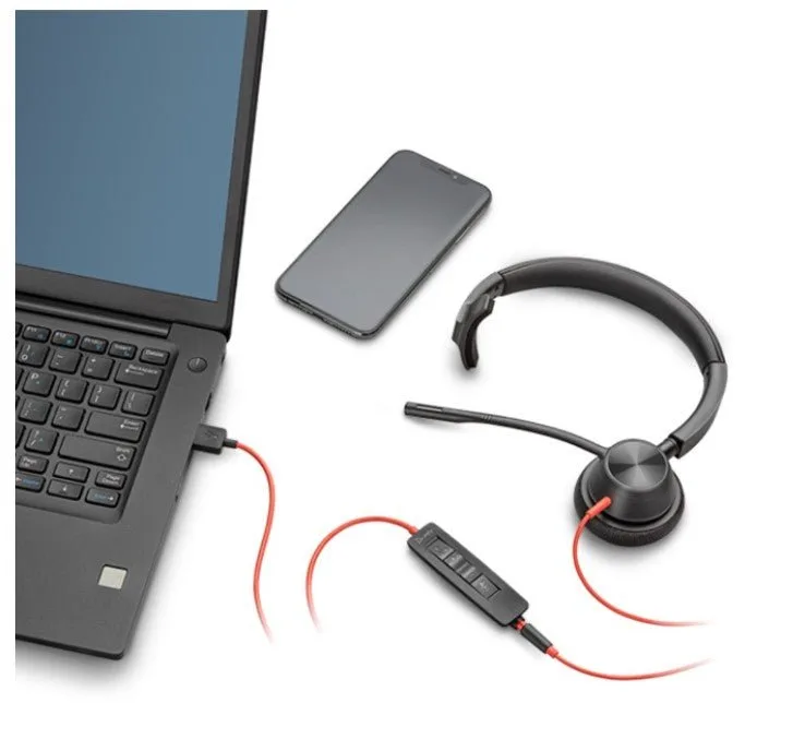 Auriculares Poly Blackwire 3320 Usb-c 8x220aa