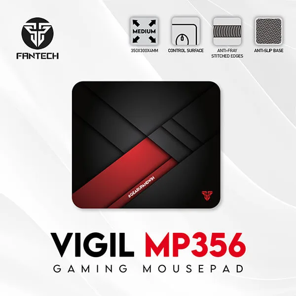 Mousepad Fantech Vigil Mp356 Control Medium Black 35x30 Cm