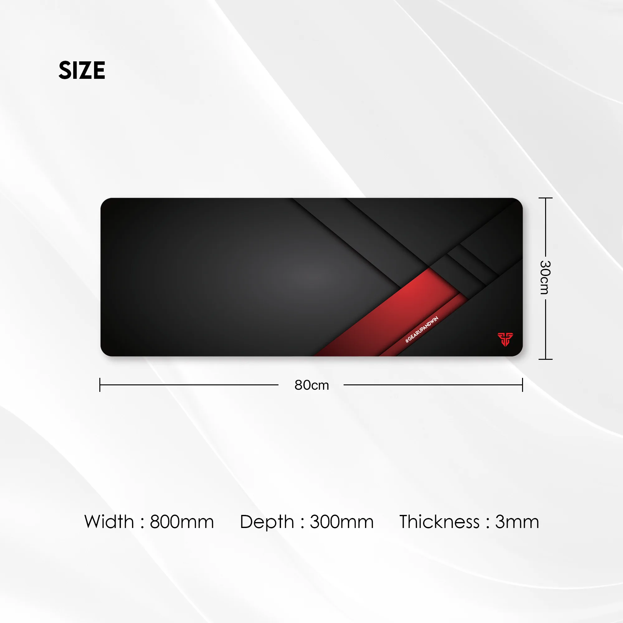 Mousepad Fantech Vigil Mp806 Control Large Black 80x30 Cm