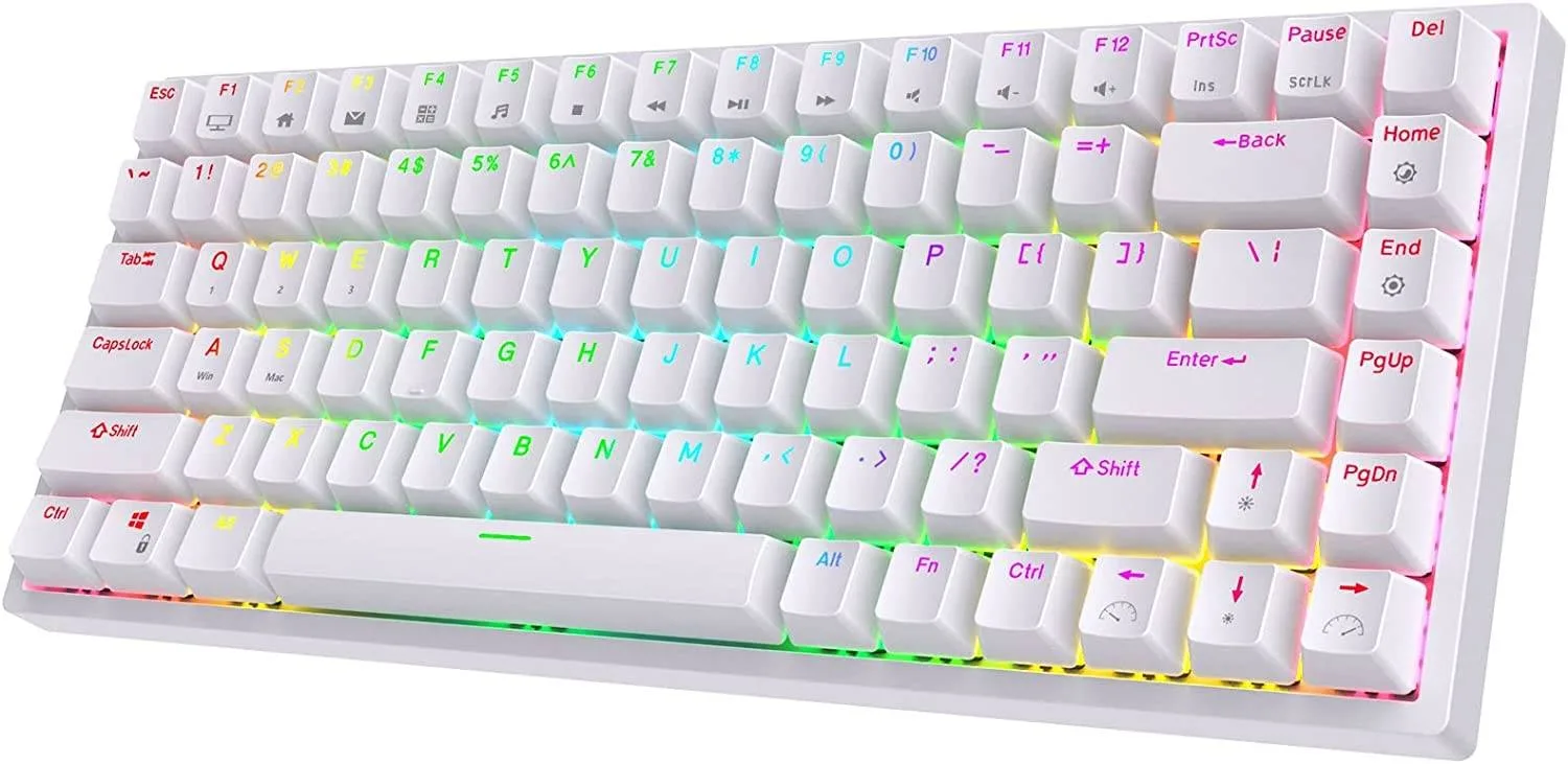 Teclado Royal Kludge Rk84 Wireless White Switch Brown 75%